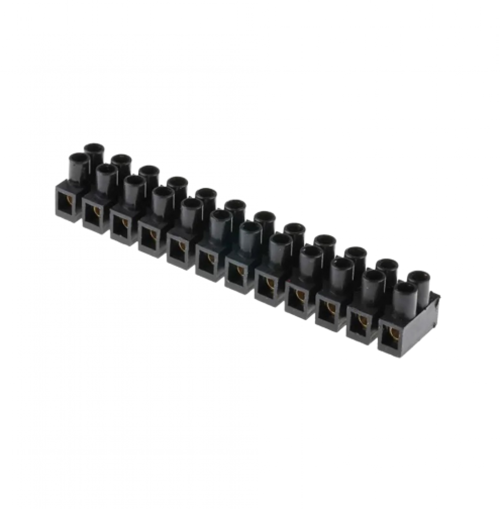 كونكتر بلاستيك اسود 25 ملم شد 1*10- TERMINAL  BLACK WIRE CONNECTER 25MM (10X1 STRIP PCS )