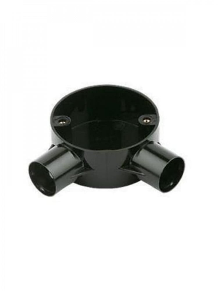 قسام كهرباء بلاستيك مفرد اسود 25 ملم ايجا - 25MM EEGA TEE 1 WAY