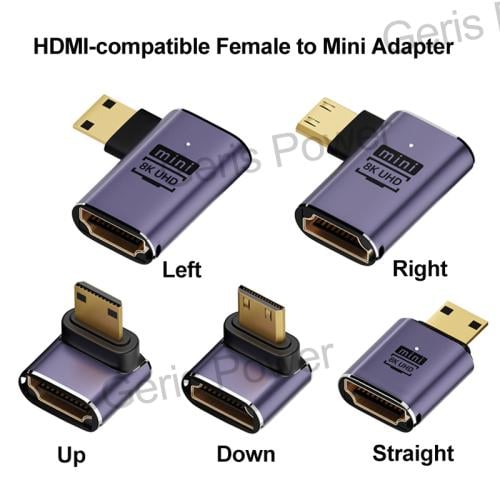 محول HDMI متوافق 90 270 درجة الزاوية اليمنى ذكر إل...