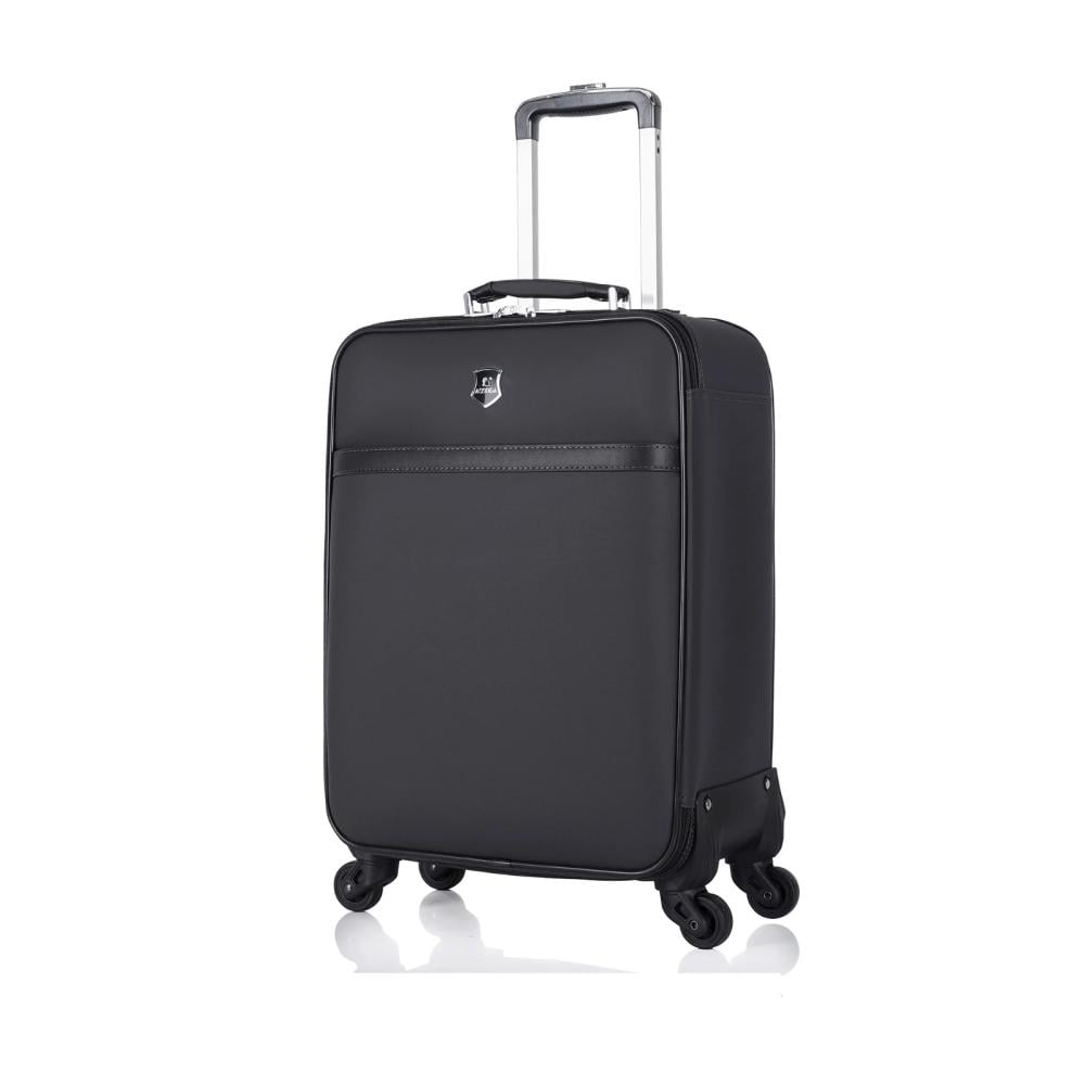 شنطة سفر جلد ممتاز مفردة مقاس 20 انش هيكل ألومنيوم