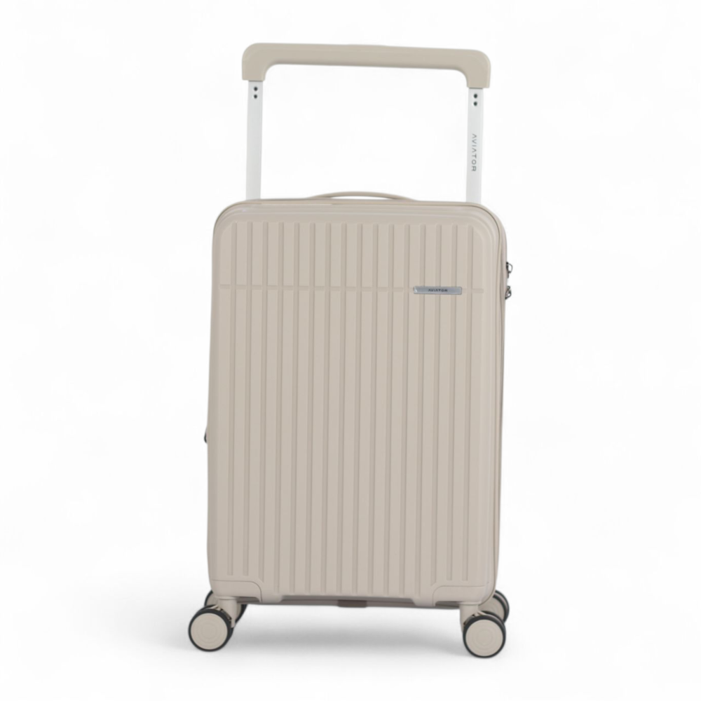 حقيبة  سفر ضد الكسر من خامة البولي بروبيلين مقاس 20 انش - بدبل كفرات- من ماركة AVIATOR-ضمان سنة   شامل الكسر