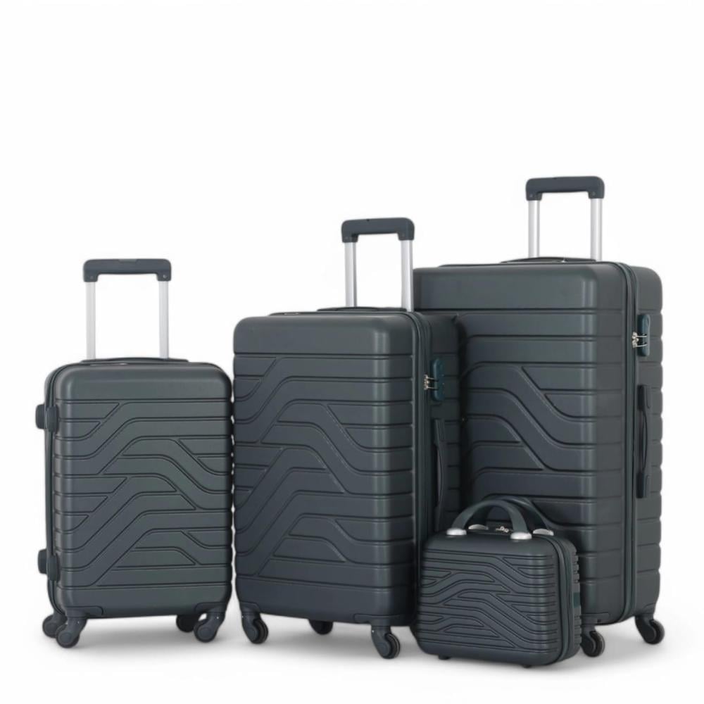 طقم حقائب سفر من 4 قطع - بكفرات دوارة360 درجة - وقفل رقمي ثابت - فايبر abs