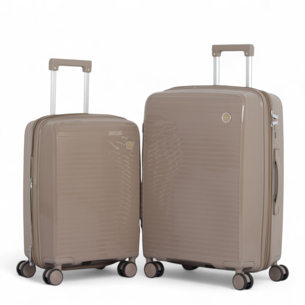 طقم حقائب سفر ضد الكسر | ماركة AVIATOR | مصنوعة من مادة البولي بروبلين (Polypropylene) - مقاس 24 انش - 20 انش