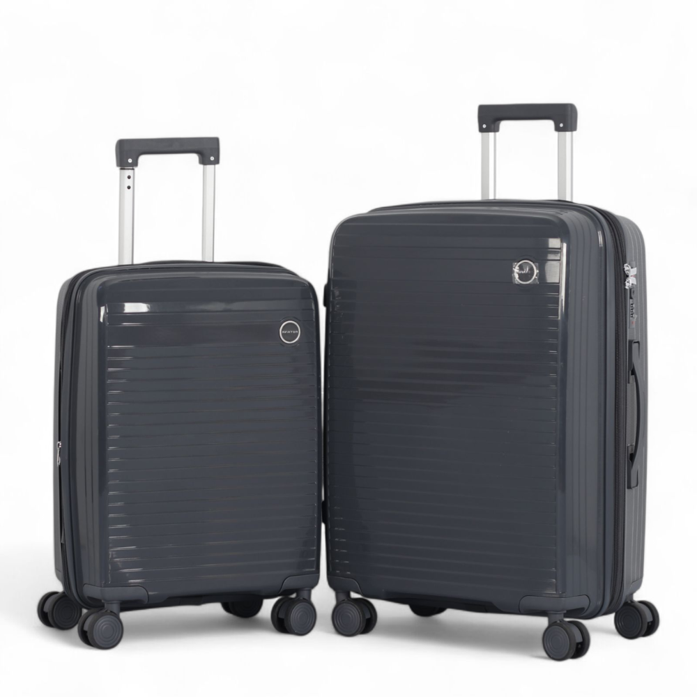 طقم حقائب سفر ضد الكسر | ماركة AVIATOR | مصنوعة من مادة البولي بروبلين (Polypropylene) - مقاس 24 انش - 20 انش