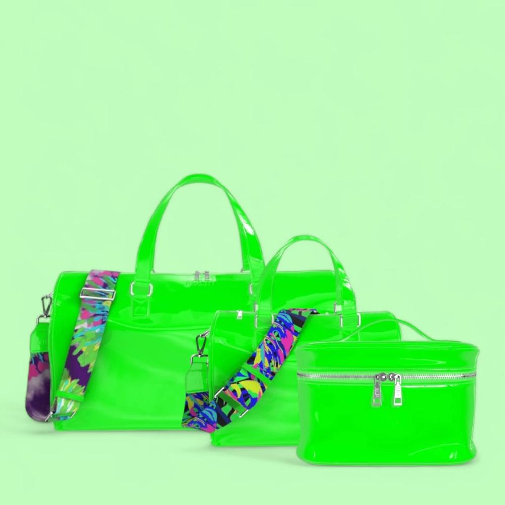 طقم حقائب يد - باكج من - BANDE A PART - الأناقة والتنوع في مجموعة واحدة - مقاسات متعددة - اللون Flashy Green