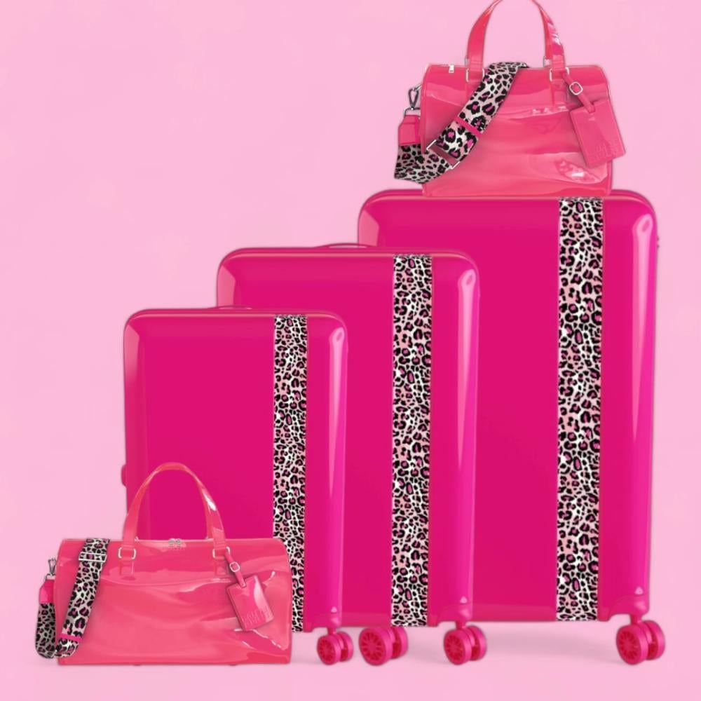 طقم شنط سفر - ضد الكسر - باكج أنيق ومتين مصنوع من مادة البولي كربونات ماركة / Bande à Part / مكون من 5 قطع - ويشمل حقيبتين يد مقاسات متعددة - بالاضافة الى 3 تلبيسات حماية لشنط السفر وبطاقات تعريفية