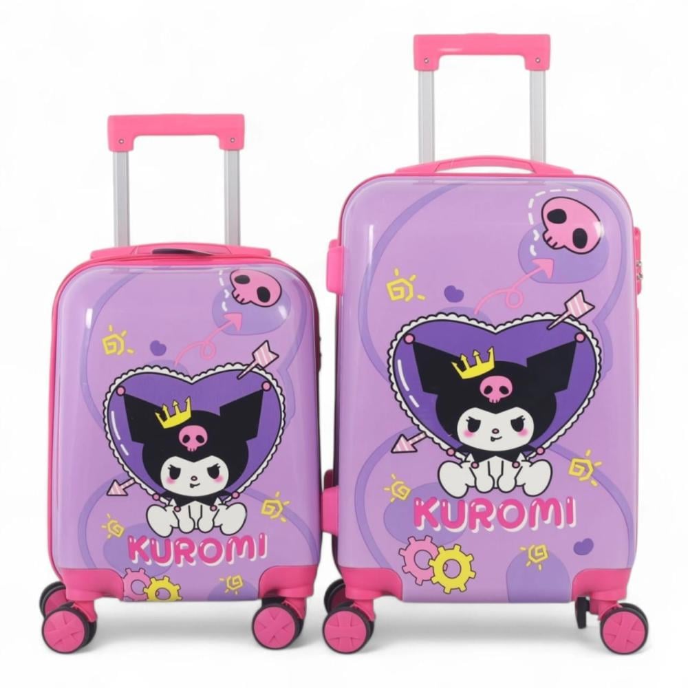 طقم شنط سفر اطفال تتزين بشخصيات مختلفه - مكون من 2 قطعتين مقاس 20 بوصة و 18 بوصة