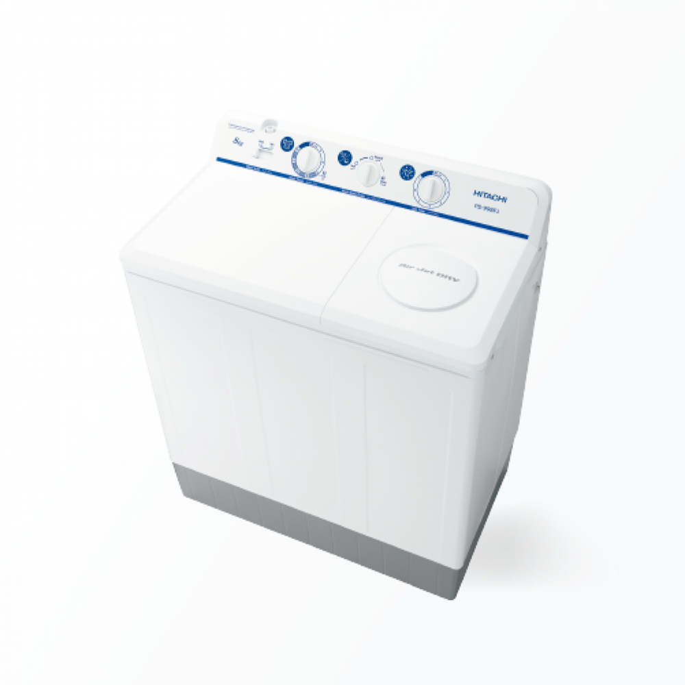 Hitachi washing machine with two tubs, 7 kg, white - حمد عبدالله 