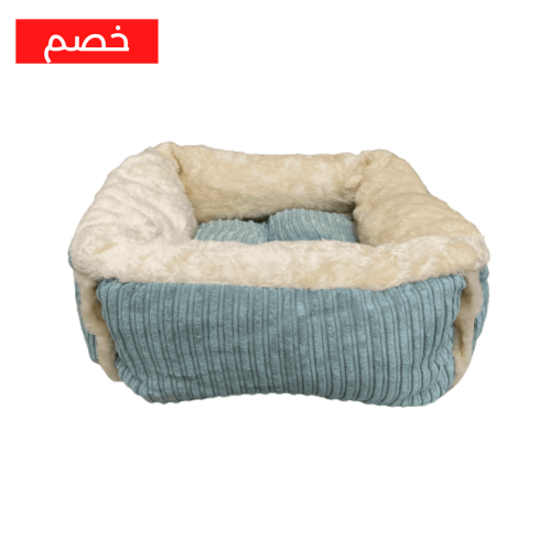 سرير مربع للقطط والكلاب حجم وسط