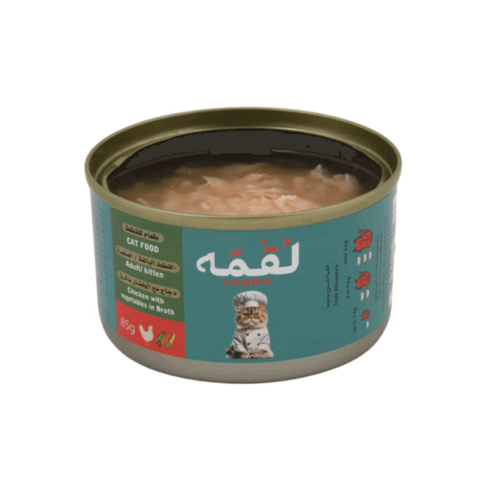 لقمة طعام رطب دجاج مع الخضار بالمرق 85 جم - انياب