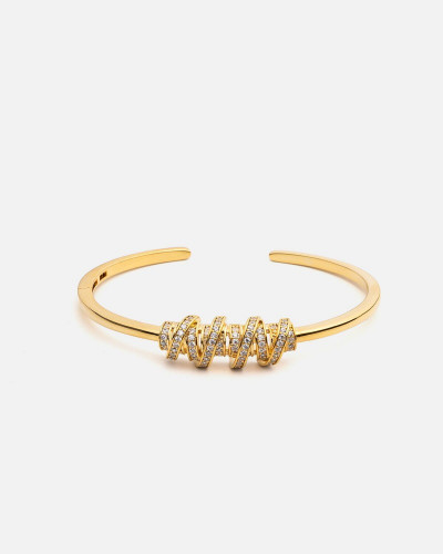 اسوارة نسائية بتصميم فاخر بلون ذهبي