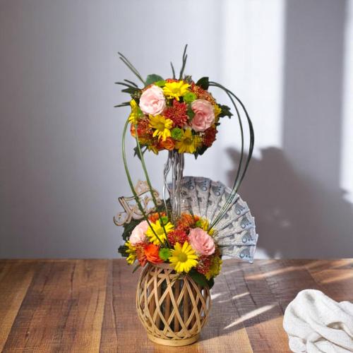 باقة ورد ب مبلغ مالي