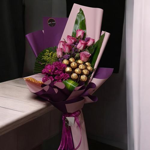 باقة روشية موف وليلكي .