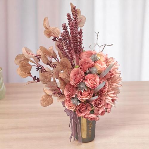 فازة ورد صناعي وردي - توصيل المدينة المنورة