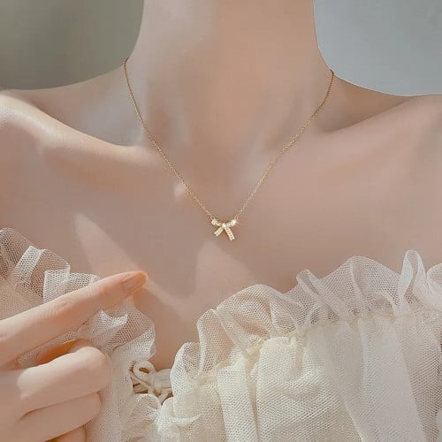 سلسال Bowknot ناعمه 18K