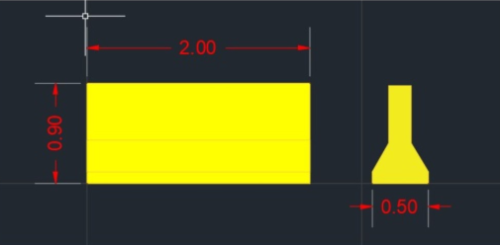 حاجز خرساني مقاس 200x90x50cm