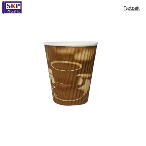 اكواب ورقية دبل مموج 12 اونص لون بني (1000حبة)