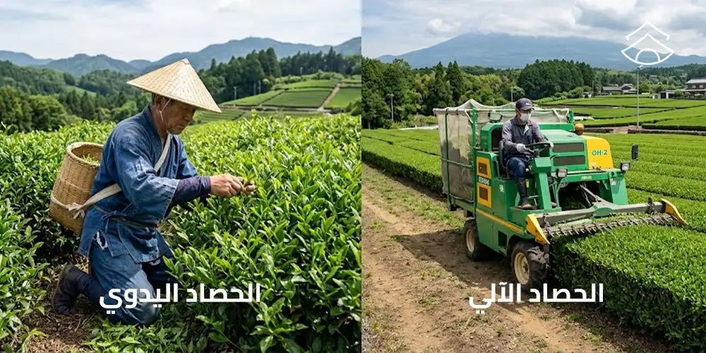 معالجة أوراق الماتشا بعد الحصاد