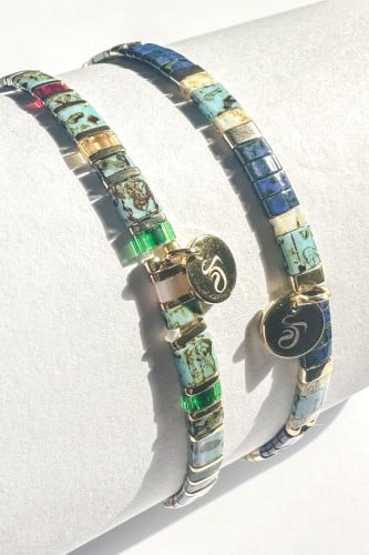 Navy Set - Beads Bracelets