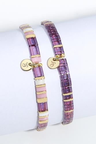 Amethyst set - Beads Bracelets
