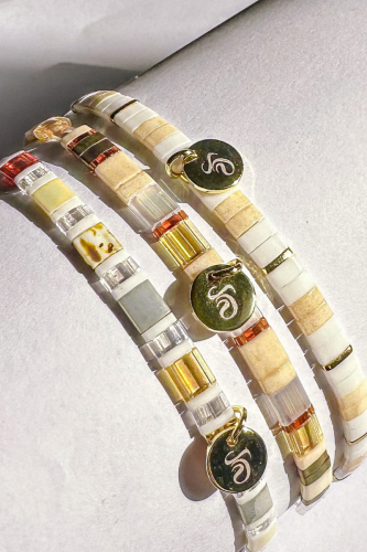 Khaki set - Beads Bracelets