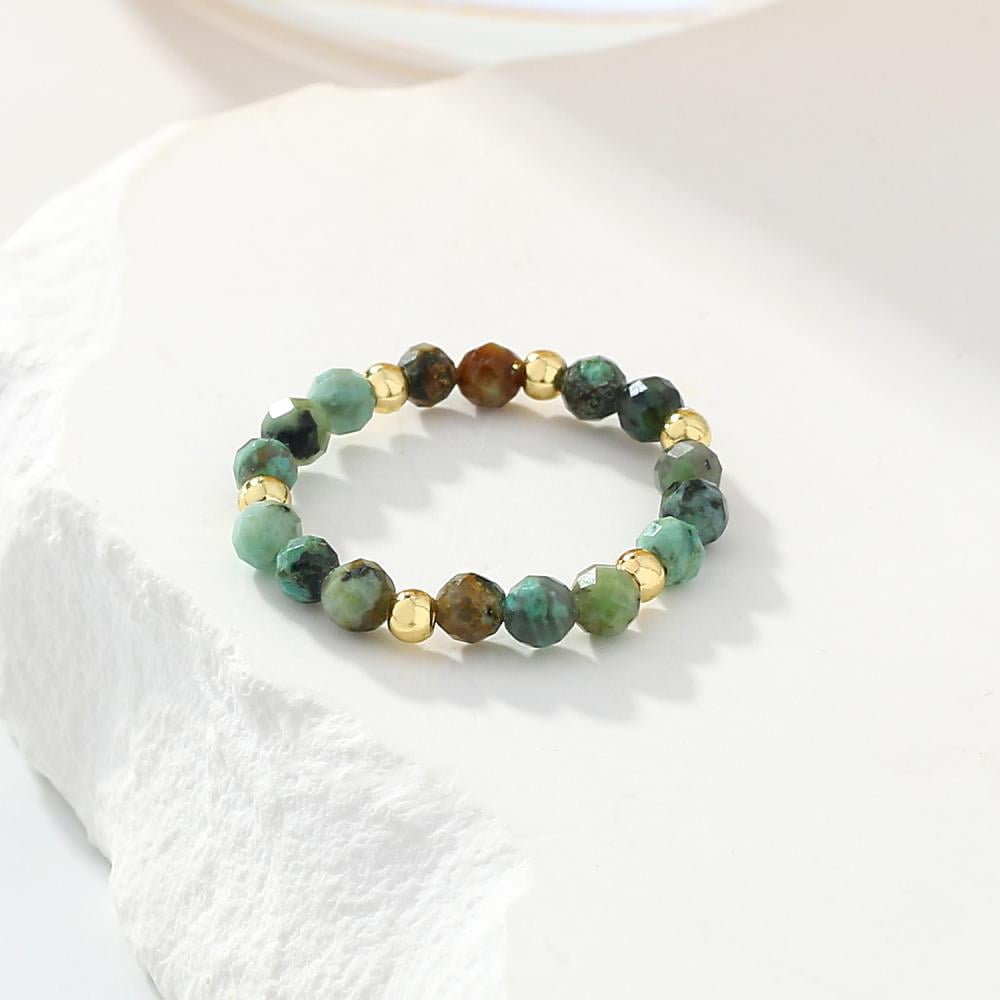 African turquoise ring  - Beads rings