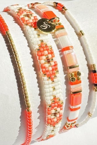 Mandarin set-Beaded Friendship Bracelet