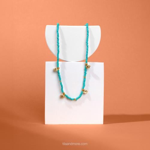 Turquoise Gold - Beads necklace