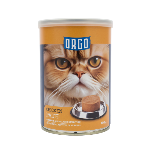 أورجو باتيه رطب معلبات الدجاج للقطط البالغة 400 جرام