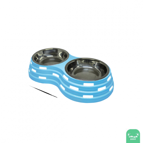 صحن اكل مزدوج ستيل