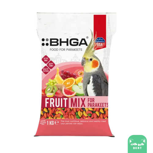 بهجه فواكهه مجففه لجميع انواع البراكيت والببغاوات المتوسطة 1 كيلو