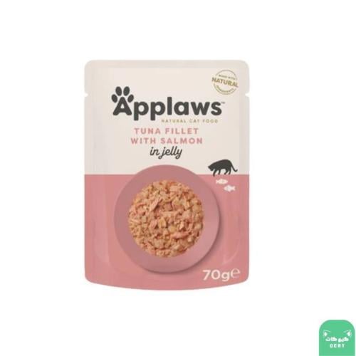 ابلاوز ظرف بنكهة التونا مع السالمون في الجیلي 70غ