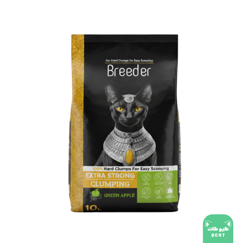بريدر رمل للقطط برائحة التفاح الاخضر