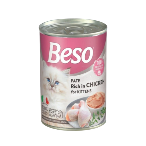 بيسو معلبات باتيه بنكهة الدجاج للقطط الصغيرة 400 جرام