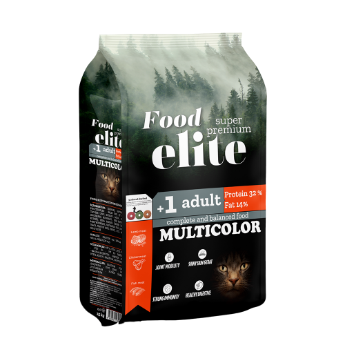 دراي فود القطط ايليت بروماكس باطعمة مشكلة للقطط الكبيرة