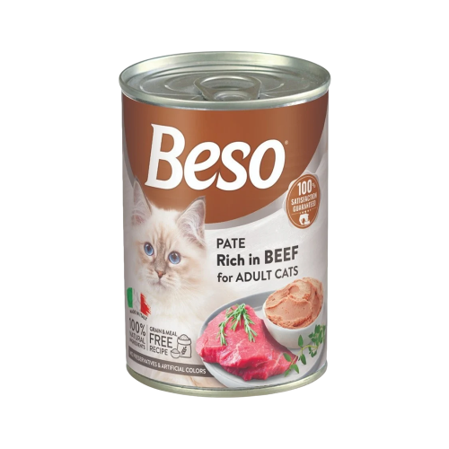 بيسو معلبات باتيه بنكهة اللحم للقطط البالغة 400 جرام