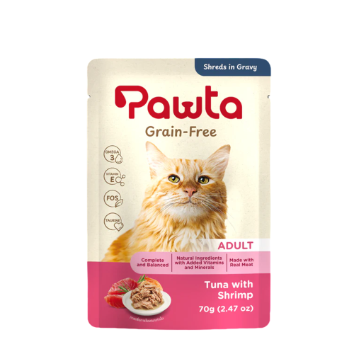 اظرف باوتا ويت فود للقطط البالغة تونة وجمبري