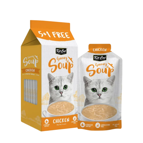 كت كات شوربة للقطط البالغة بنكهة الدجاج
