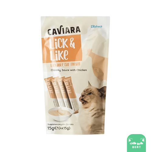 كافيارا مكافات كريمي لللقطط بالدجاج 4*15 جرام