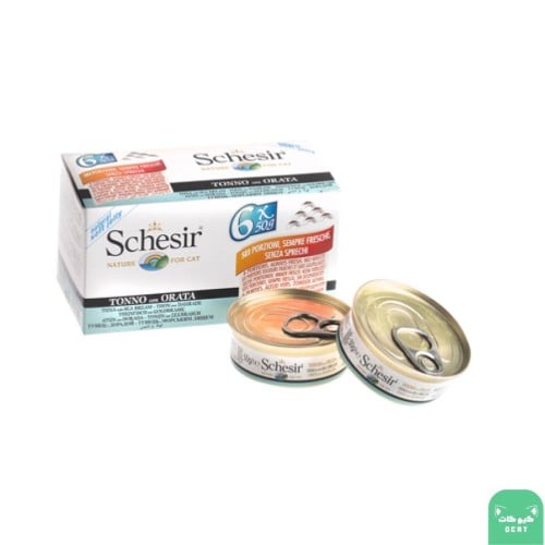 معلبات شيزر Schesir تونا مع سمك الدينيس في الجيلي