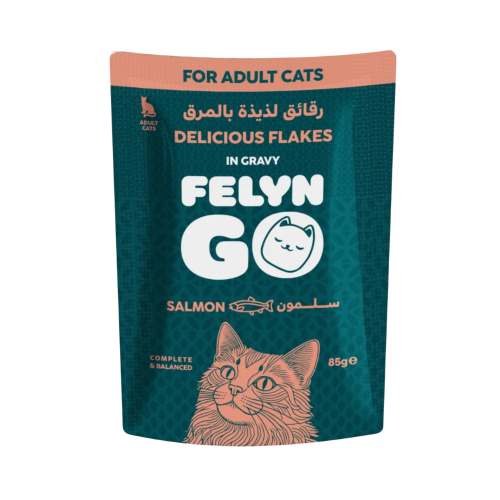 فيلاين قو طعام رطب بالسلمون للقطط البالغة 85 جرام