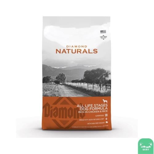 دايموند ناتشورالز طعام جاف بنكهة الدجاج والأرز للكلاب، مناسب لجميع مراحل الحياة 2kg