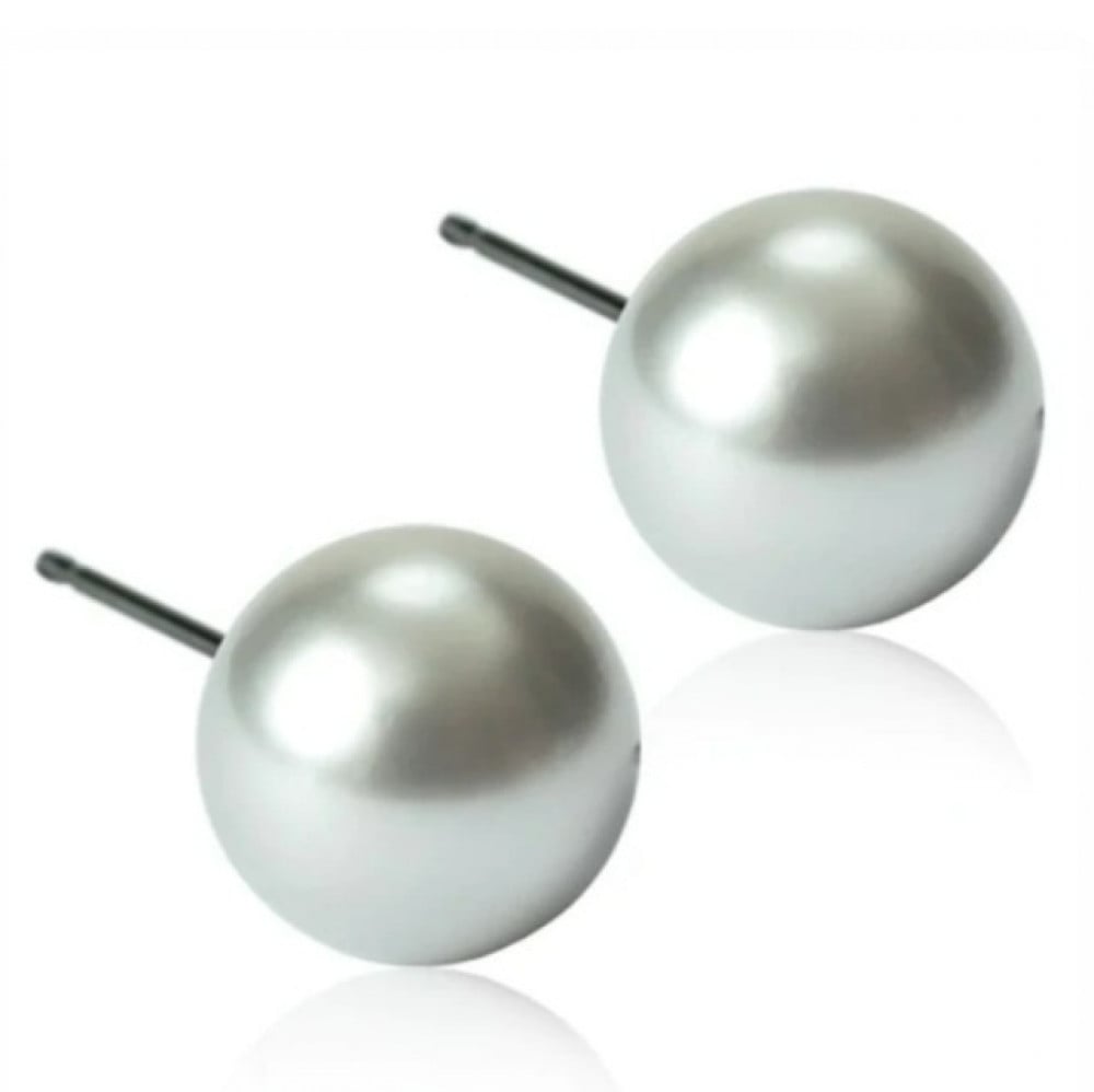 Light grey pearl on sale earrings