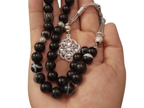سبحة حجر طبيعي Charoite شارويت