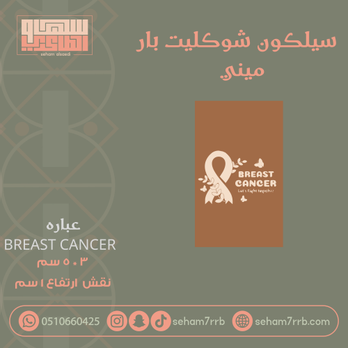 سيلكون شوكليت بار ميني عباره breast cancer