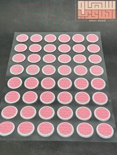 ترانسفير نقش زهري 48 فتحه خلفية ابيض