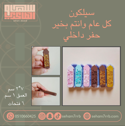 سيلكون كل عام وانتم بخير حفر داخلي ٦ فتحات