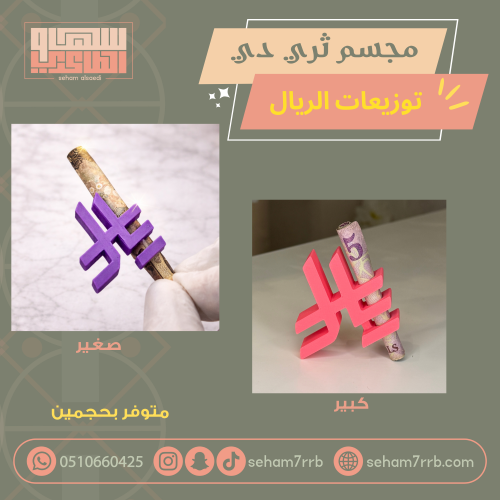 توزيعات رمز الريال ثري دي