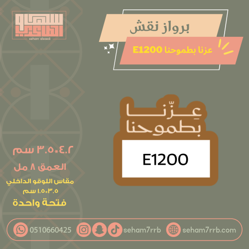سيلكون برواز نقش عزتنا بطموحنا E1200