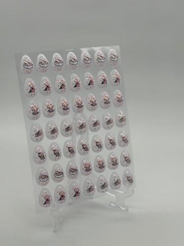 بيضه مولوده ثري دي 49 قطعه   - ترانسفير شيت